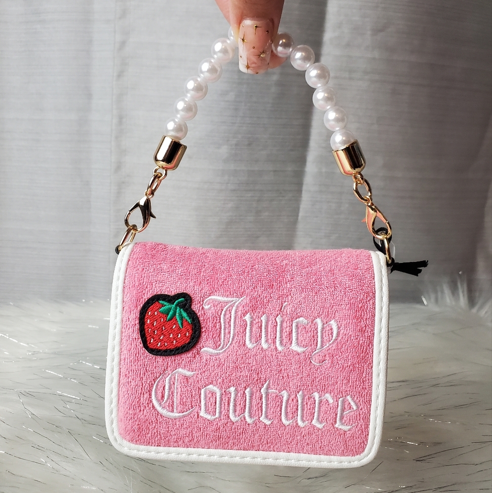 JUICY COUTURE Pink Lemonade Sweet Juicy Pearl Handle Card Wallet - Picture 2 of 8
